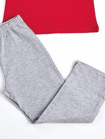 Pyjama SUPER HÉROS rouge/gris chiné - DODO