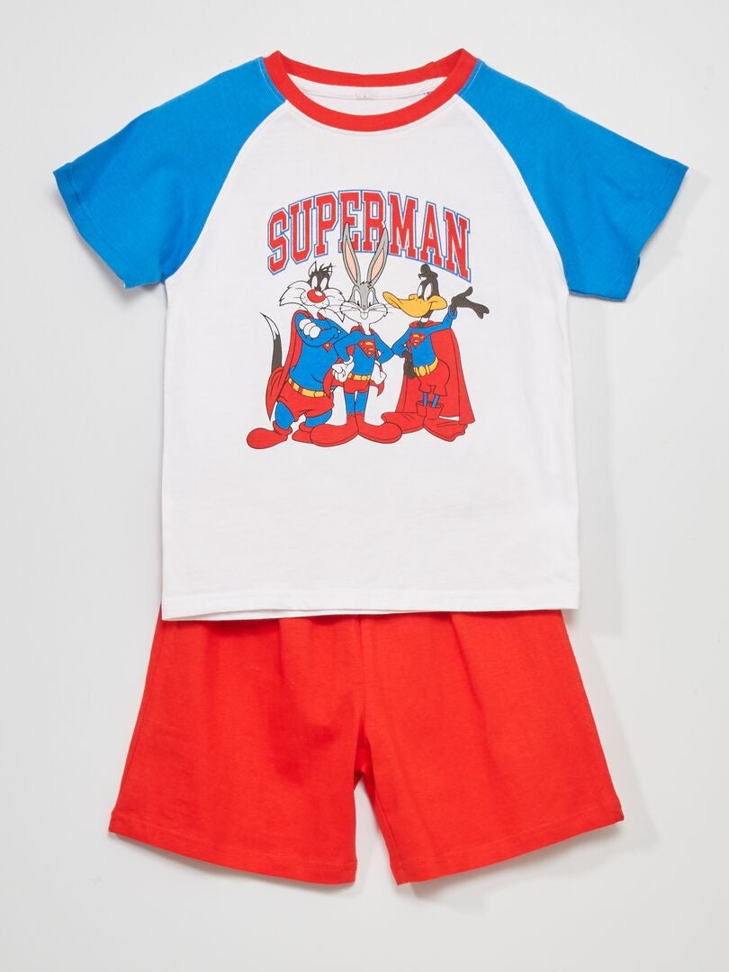 Pyjama 'Superman' 'Looney Tunes' - 2 pièces Bleu - Kiabi