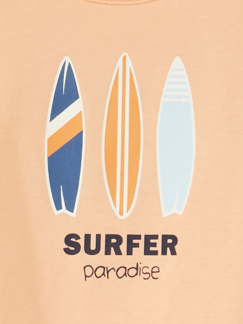Pyjama 'surf' short + débardeur - 2 pièces Orange - Kiabi