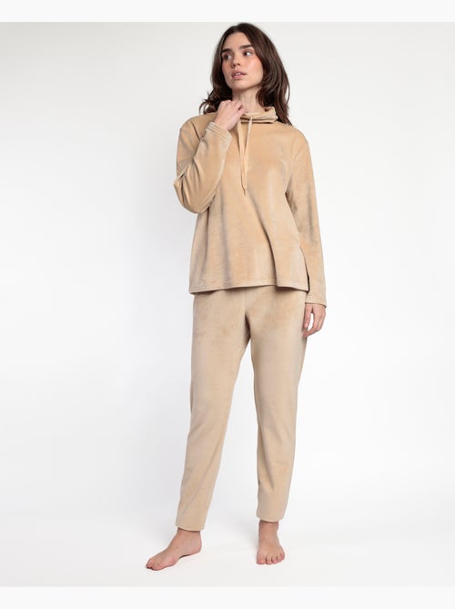 Pyjama survêtement en velours à manches longues pour femme ADMAS LUXURY - Kiabi Pyjama survêtement en velours à manches longues pour femme ADMAS LUXURY - Kiabi