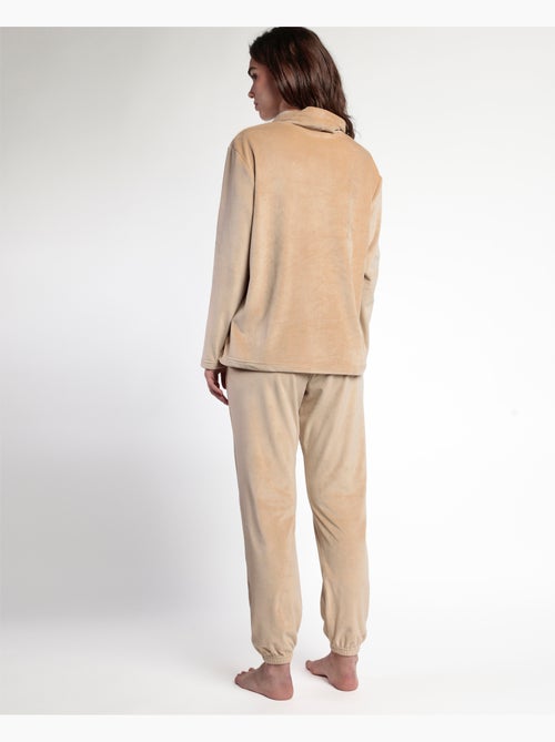 Pyjama survêtement en velours à manches longues pour femme ADMAS LUXURY - Kiabi Pyjama survêtement en velours à manches longues pour femme ADMAS LUXURY - Kiabi