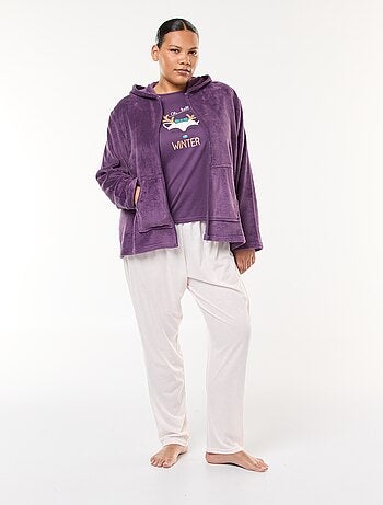 Pyjama sweat en polaire + pantalon - 2 pièces