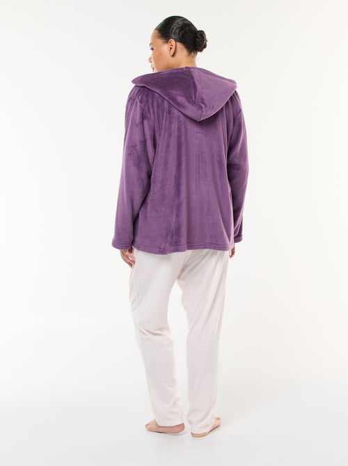 Pyjama sweat en polaire + pantalon - 2 pièces - Kiabi