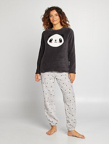 Pyjama sweat + pantalon en polaire - 2 pièces