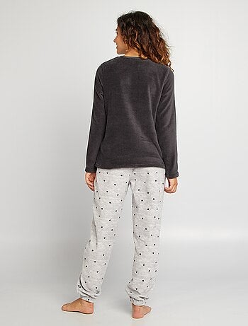 Pantalon Polaire Femme Gris Clair - Taille 38/40 (M), Occasion Très Bon état, Pyjama Hiver