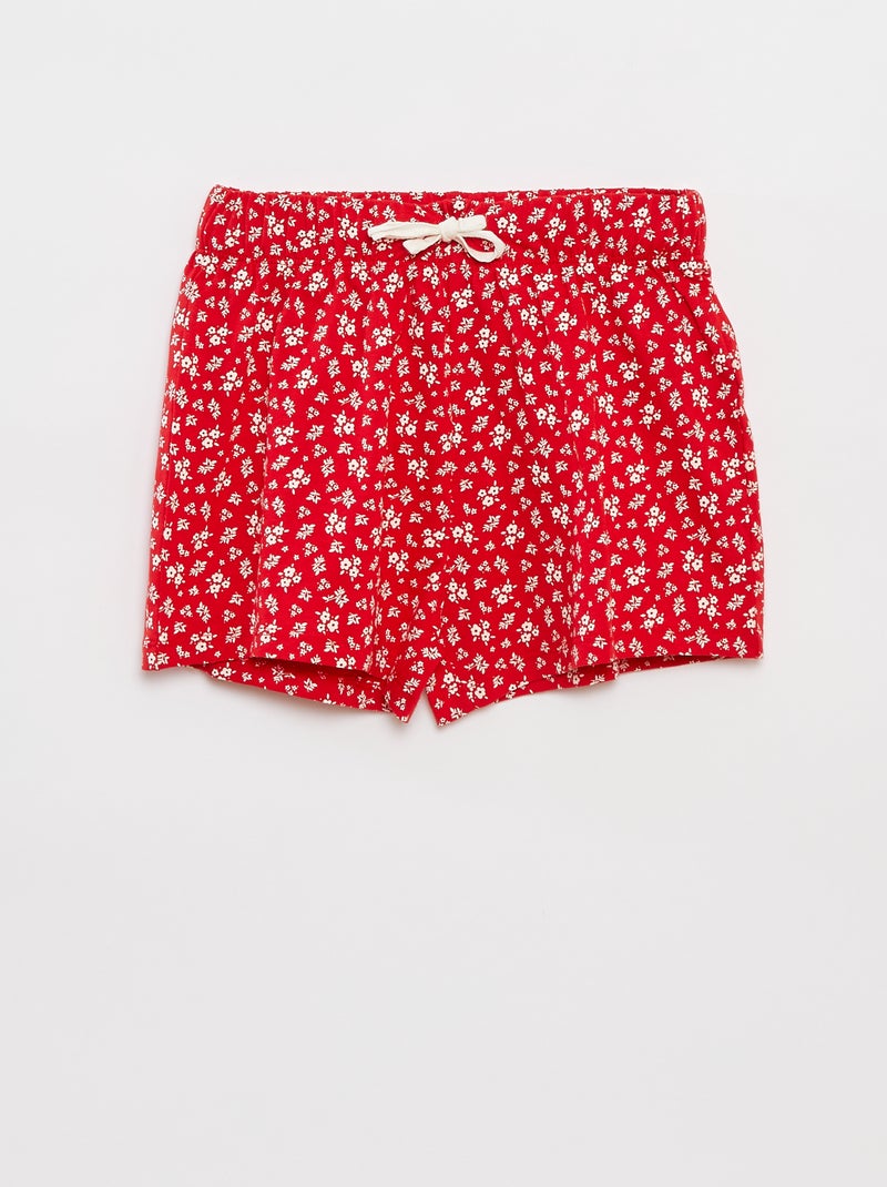 Pyjama t-shirt à manches courtes + short - 2 pièces ROUGE - Kiabi