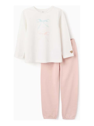 Pyjama T-shirt à Manches Longues + Pantalon