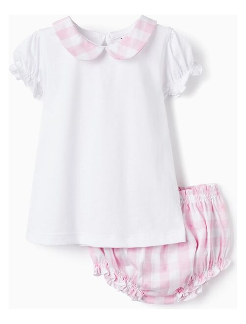 Pyjama T-Shirt + Bloomer pour Bébé Fille manches courtes ESSENTIALS LINE - Kiabi