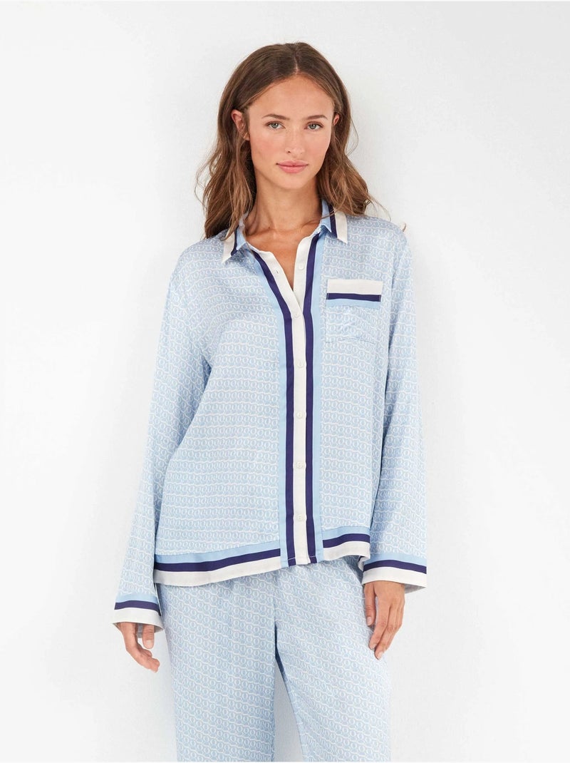 Pyjama t-shirt imprimé monogramme Multicolore - Kiabi