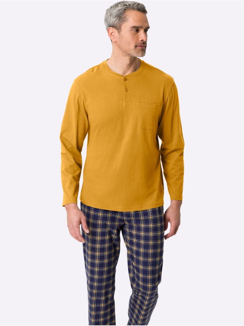 Pyjama-t-shirt jersey fin - taille standard - moda vilona Ocre - Kiabi