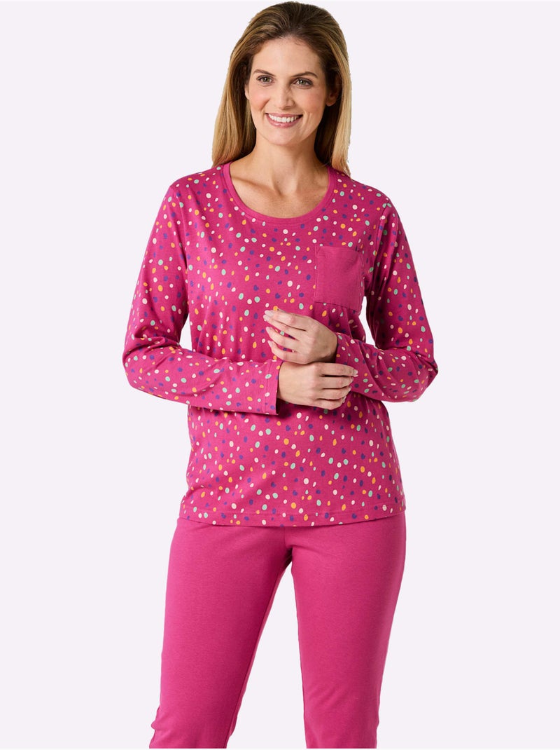 Pyjama-t-shirt Jersey Fin - Taille Standard - Witt Rose - Kiabi