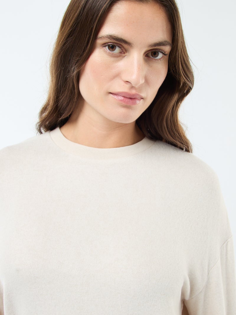 Pyjama t-shirt + pantalon - 2 pièces Beige - Kiabi