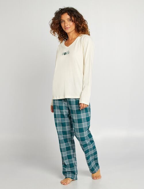 Pyjama t-shirt + pantalon - 2 pièces - Kiabi