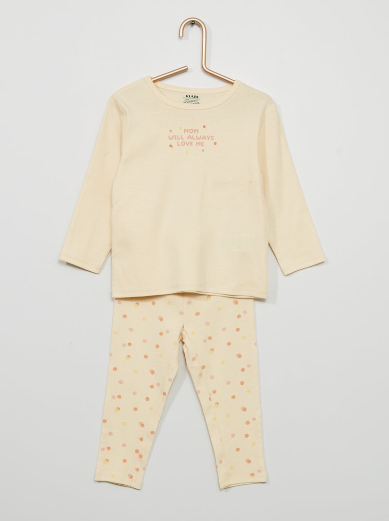 Pyjama t-shirt + pantalon Blanc - Kiabi