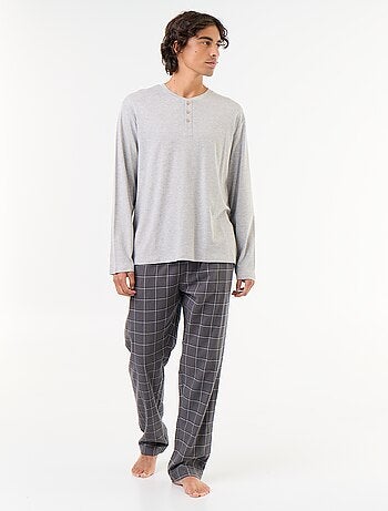 Pyjama t-shirt + pantalon en flanelle - 2 pièces