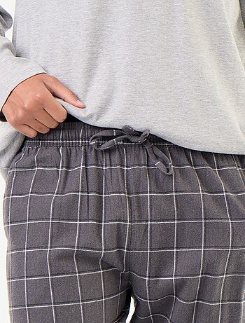 Pyjama t-shirt + pantalon en flanelle - 2 pièces