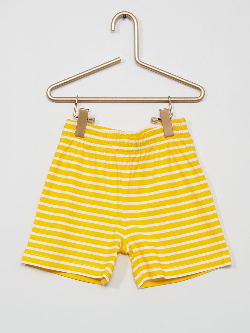 Pyjama T Shirt Short Avec Imprimé Jaune Kiabi 10 00€