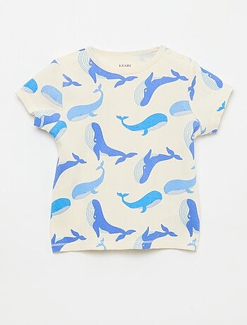 Pyjama t-shirt + short en coton côtelé - 2 pièces