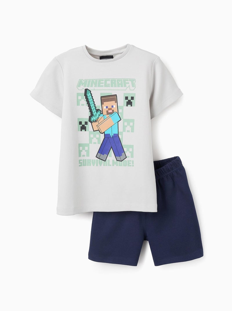 Pyjama T-shirt + Short Minecraft Vert clair - Kiabi