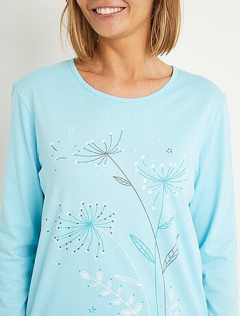 Pyjama taille élastiquée coton uni - lot de 2 - Afibel