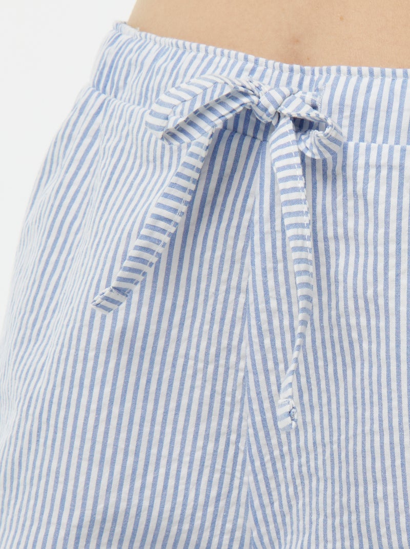 Pyjama tee-shirt + short 'Dodo' Bleu/blanc - Kiabi