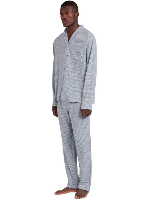 Pyjama tenue pantalon chemise manches longues Classic Spiga - Kiabi