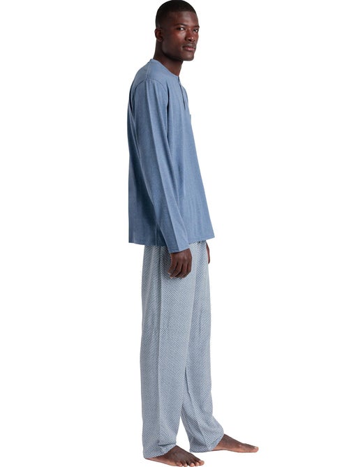 Pyjama tenue pantalon polo manches longues Classic Spiga - Kiabi