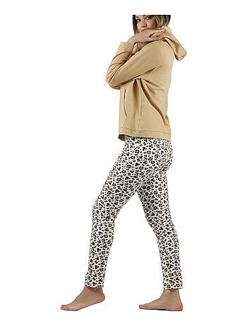 Pyjama tenue pantalon top à capuche Minnie Leopardo Disney