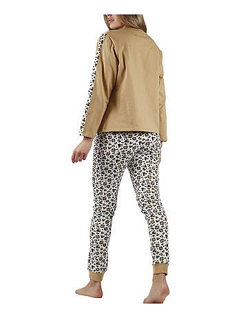 Pyjama tenue pantalon top manches longues Minnie Leopardo Disney