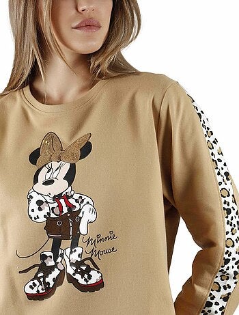 Pyjama tenue pantalon top manches longues Minnie Leopardo Disney