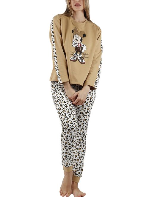 Pyjama tenue pantalon top manches longues Minnie Leopardo Disney - Kiabi