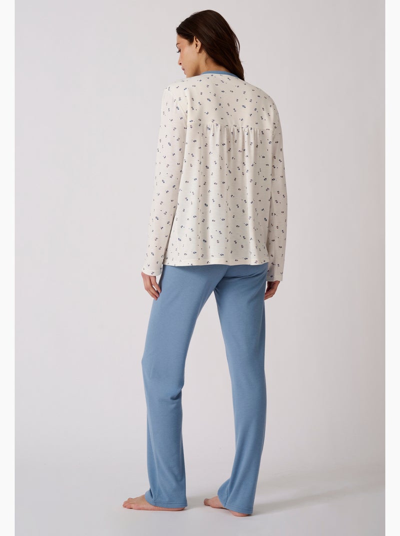 Pyjama thermolactyl chauffe-épaules - damart Blanc - Kiabi