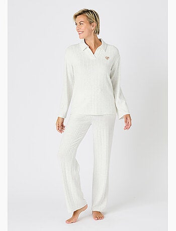 Pyjama Thermolactyl en maille côtelée - Damart