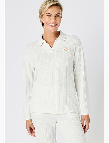 Pyjama Thermolactyl en maille côtelée - Damart