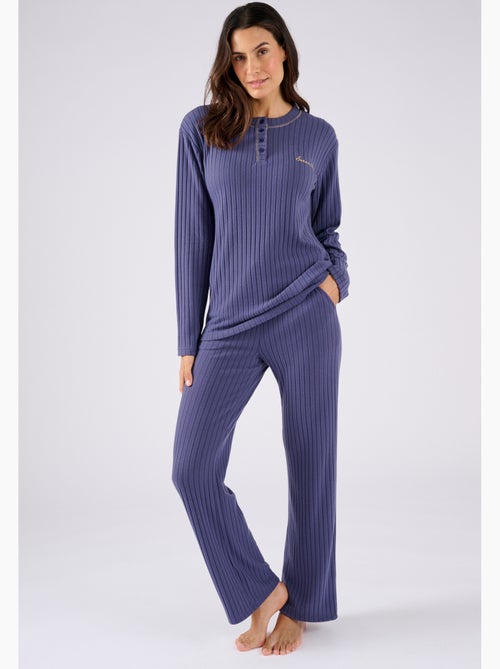 Pyjama Thermolactyl en maille côtelée - Damart - Kiabi