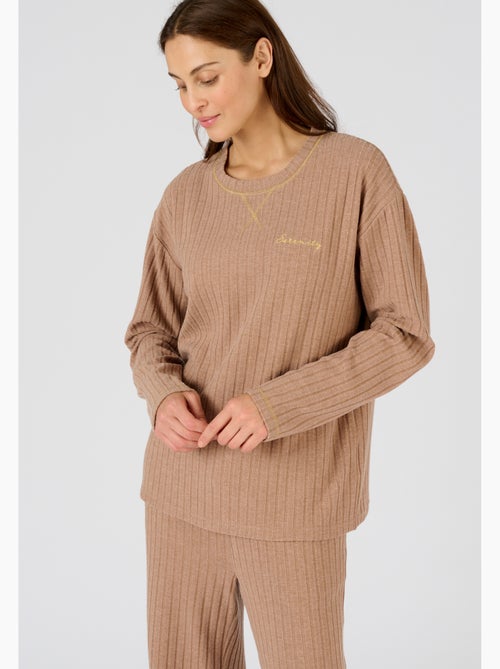 Pyjama Thermolactyl en maille côtelée - Damart - Kiabi