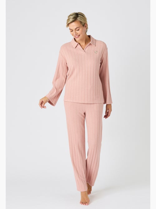 Pyjama Thermolactyl en maille côtelée - Damart - Kiabi