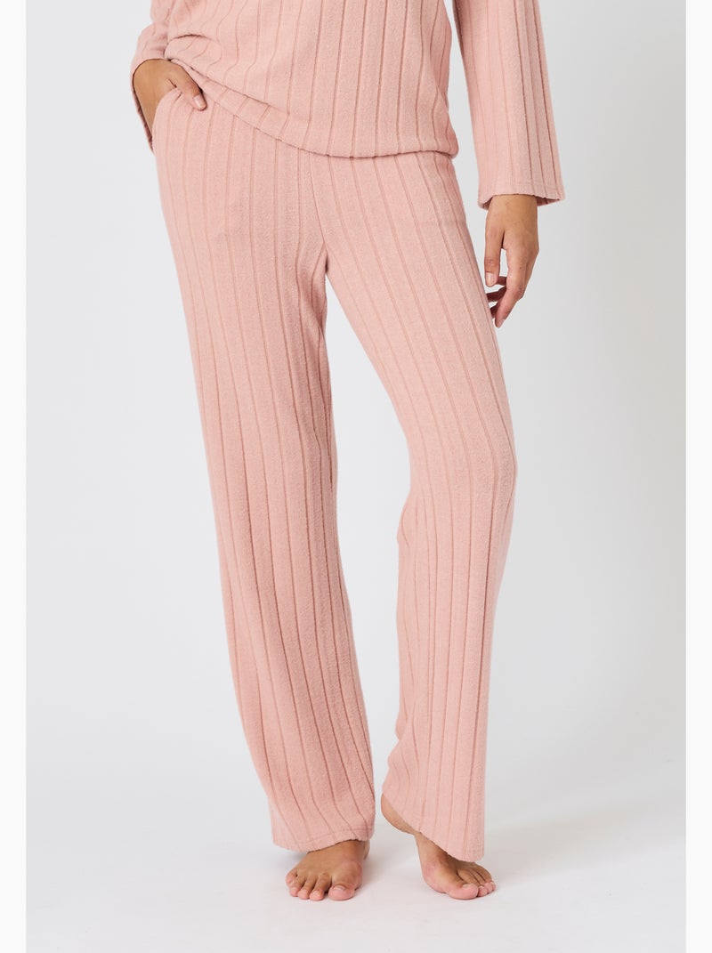 Pyjama Thermolactyl en maille côtelée - Damart Rose - Kiabi