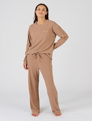 Pyjama Thermolactyl en maille côtelée - Damart