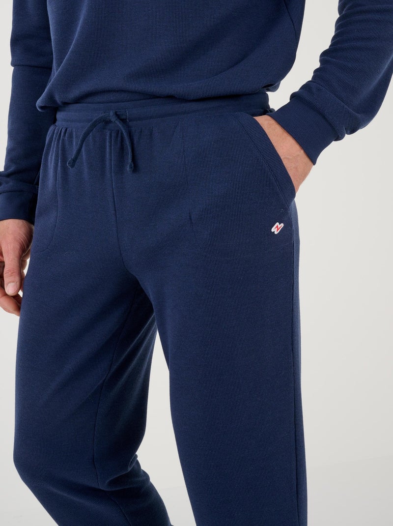 Pyjama Thermolactyl en maille gaufrée - Damart Bleu marine - Kiabi