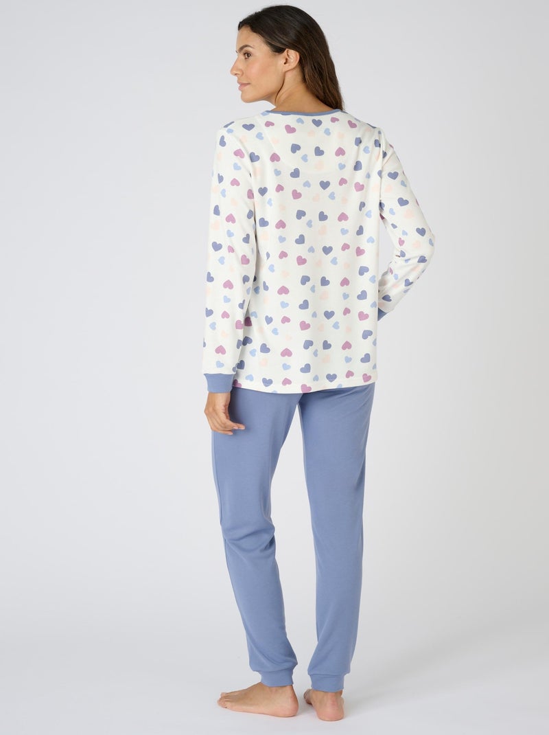 Pyjama Thermolactyl en maille interlock - Damart Bleu - Kiabi