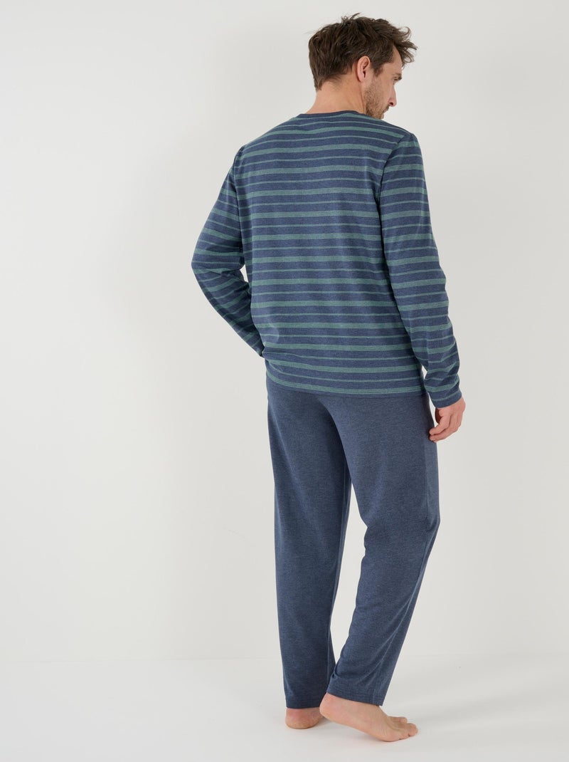 Pyjama Thermolactyl en maille jersey - Damart Bleu - Kiabi