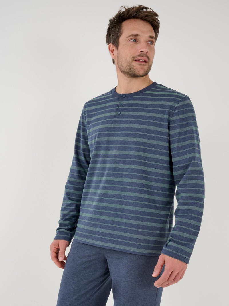 Pyjama Thermolactyl en maille jersey - Damart Bleu - Kiabi