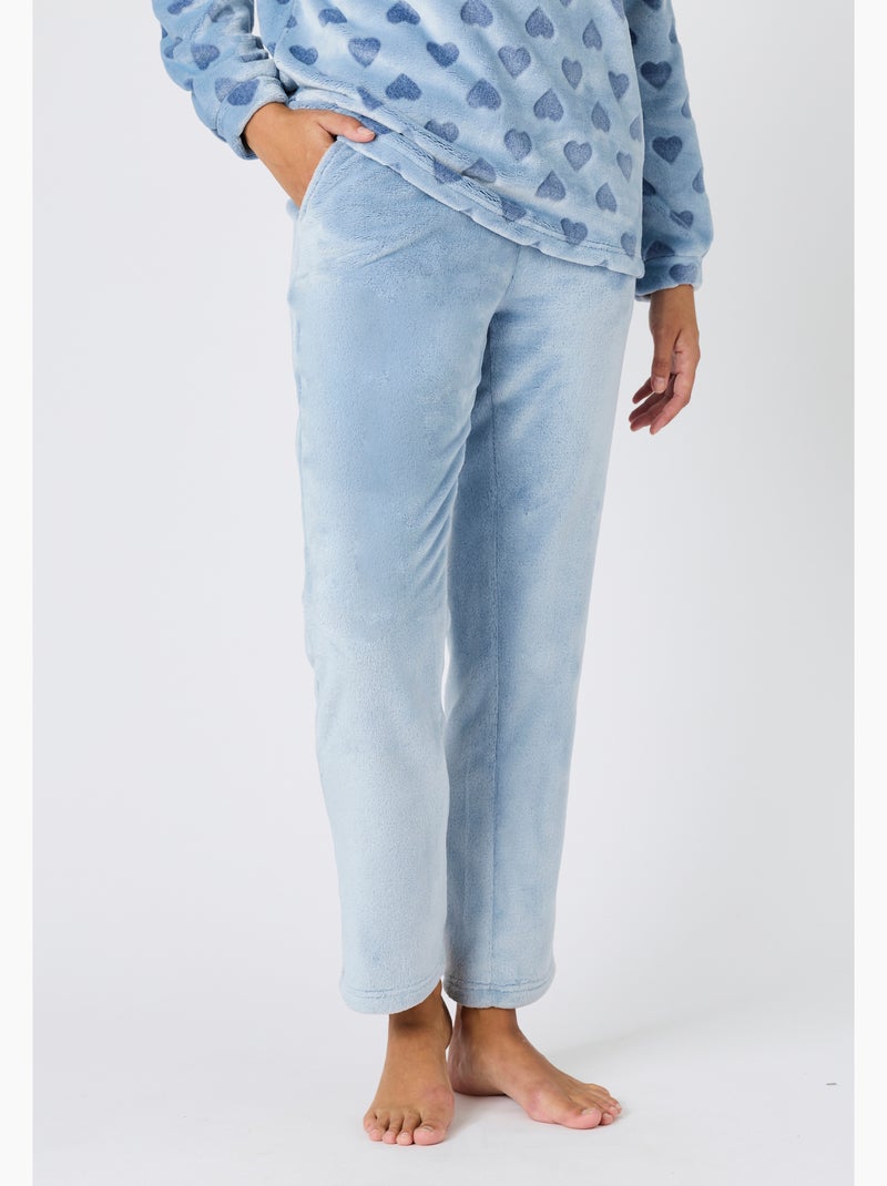 Pyjama Thermolactyl en maille polaire embossée - Damart Bleu - Kiabi