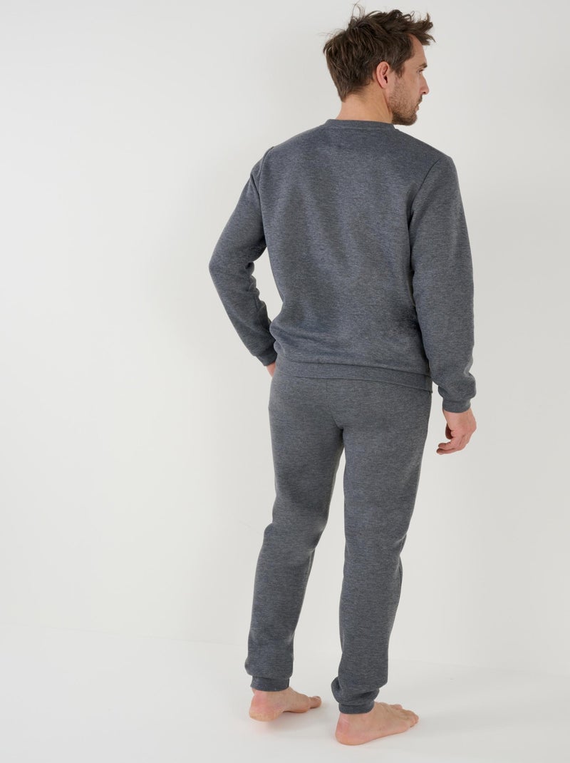 Pyjama Thermolactyl en molleton - Damart Gris chiné - Kiabi