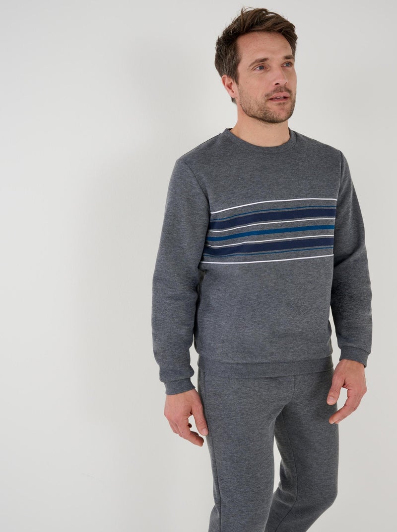 Pyjama Thermolactyl en molleton - Damart Gris chiné - Kiabi