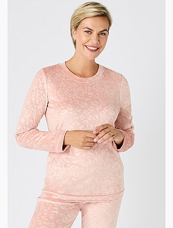Pyjama Thermolactyl en velours embossé - Damart