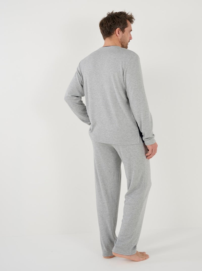 Pyjama Thermolactyl intérieur émerisé - Damart Gris chiné - Kiabi