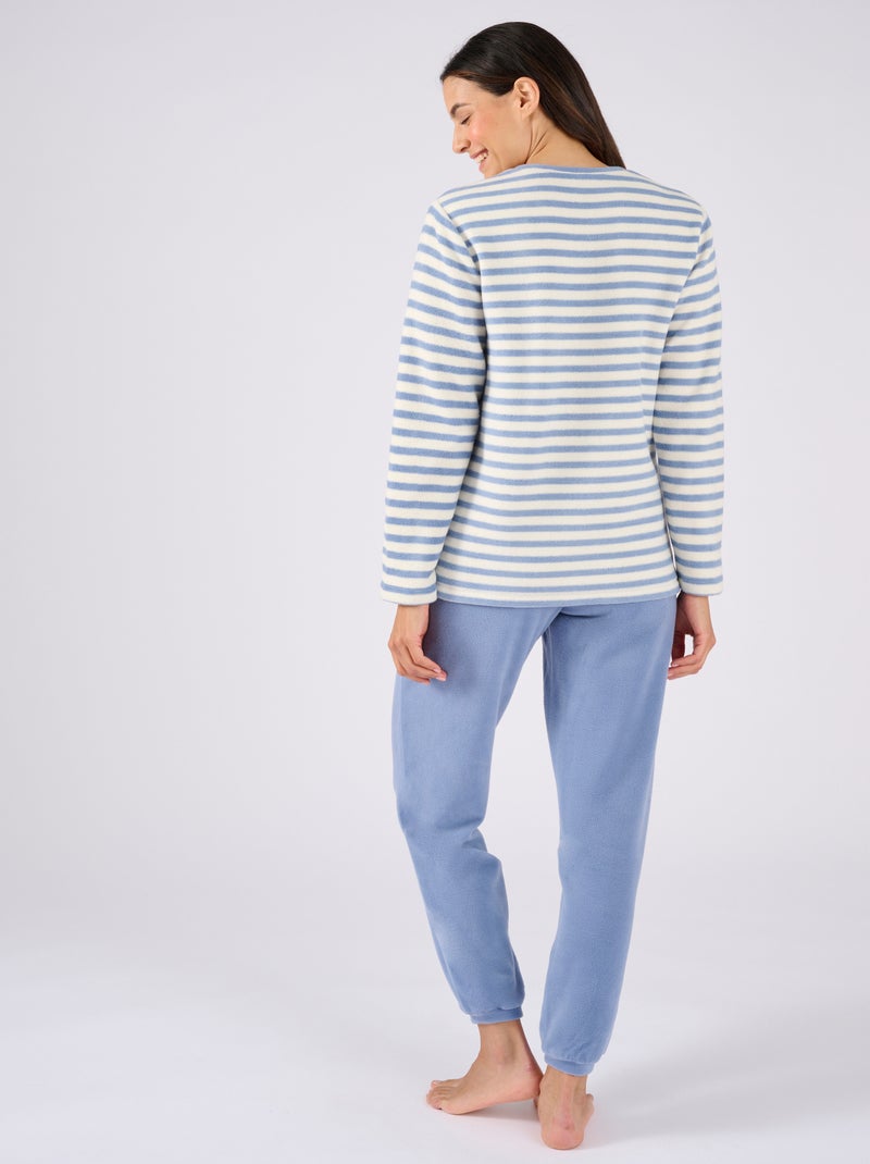 Pyjama Thermolactyl maille polaire - Damart Bleu - Kiabi