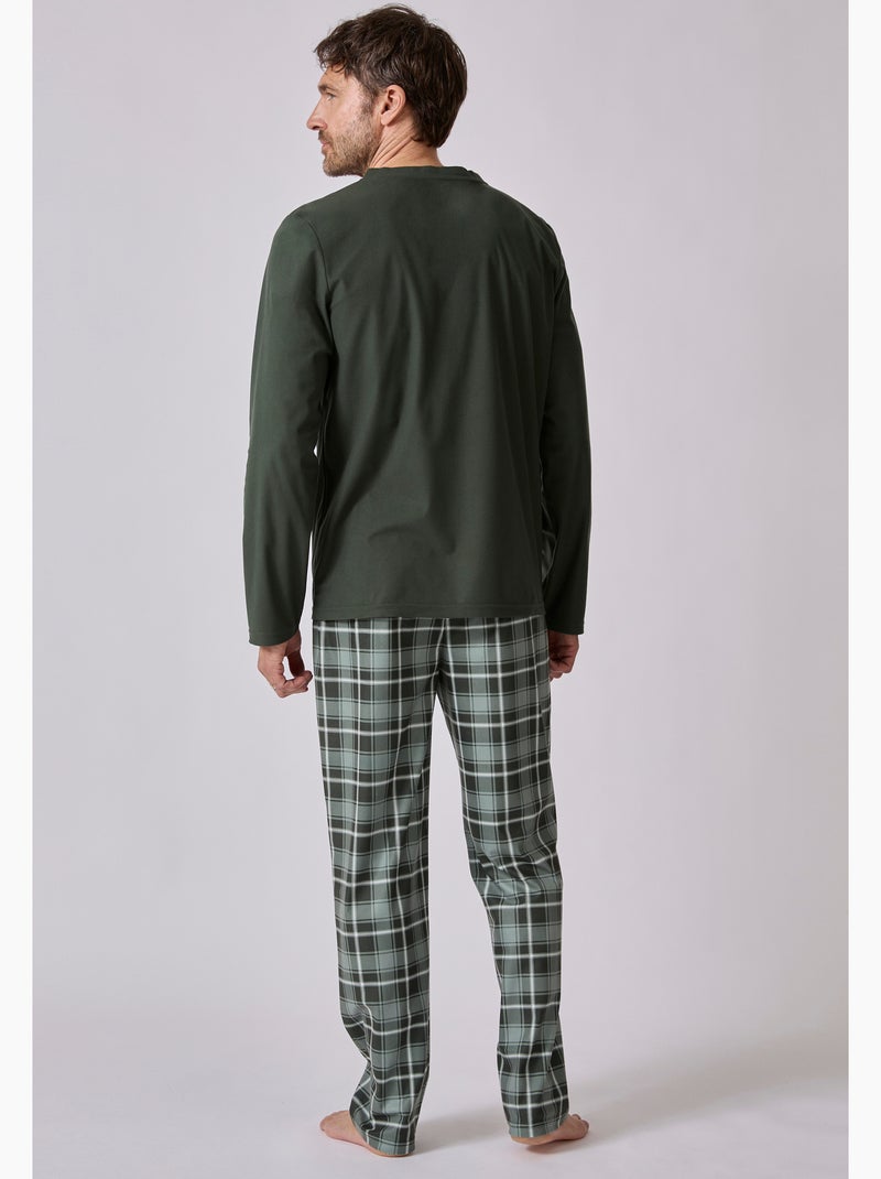 Pyjama thermolactyl toucher peau de pêche - damart Vert - Kiabi